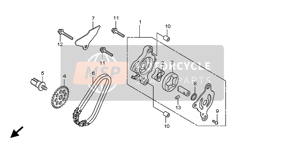 Honda SH300A 2010 OIL PUMP for a 2010 Honda SH300A